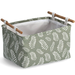 Cos depozitare, bumbac, motiv frunze