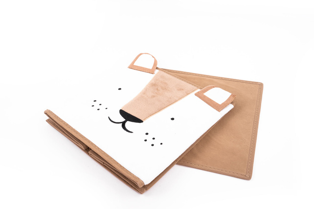 Containere textile ANIMAL, motiv pentru copii, 29x29x29 cm, leu