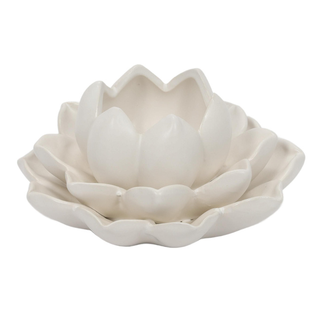 Suport pentru canapea floare de lotus din porțelan, 12,5 x 13 x 6,5 cm