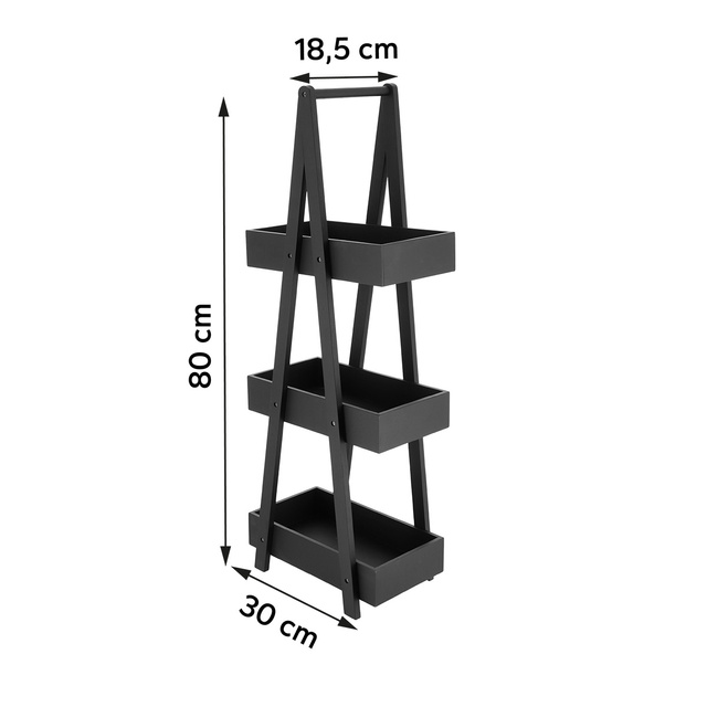 Raft îngust din bambus JAPANDI, Bambus/MDF, 19 x 30 x 81 cm