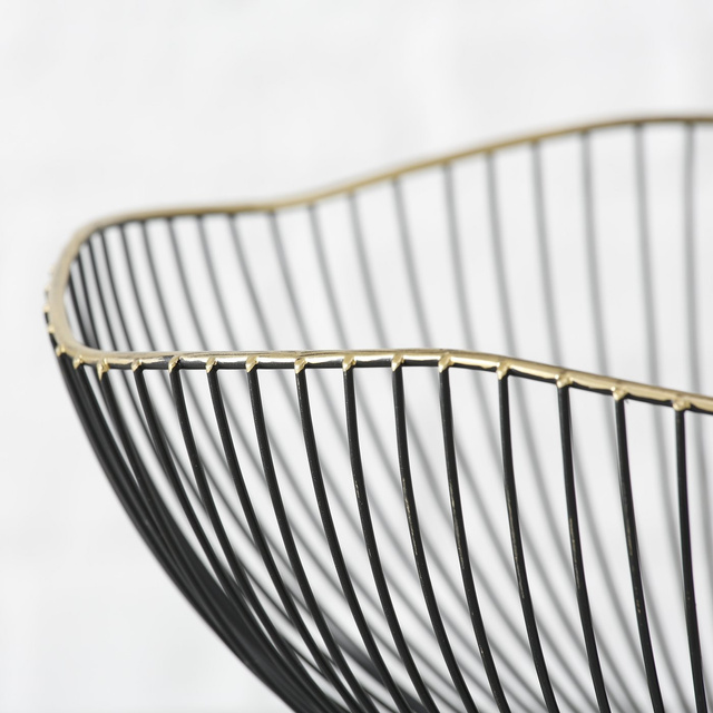 Set 2 cosuri  metalice  decorative Yoko,  negru