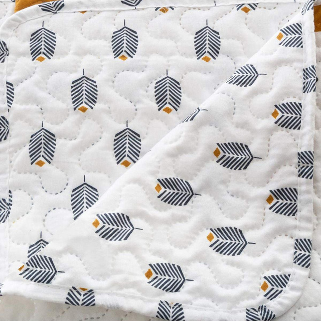 Cuvertură de pat cu două fețe cu motiv etnic, 240 x 220 cm