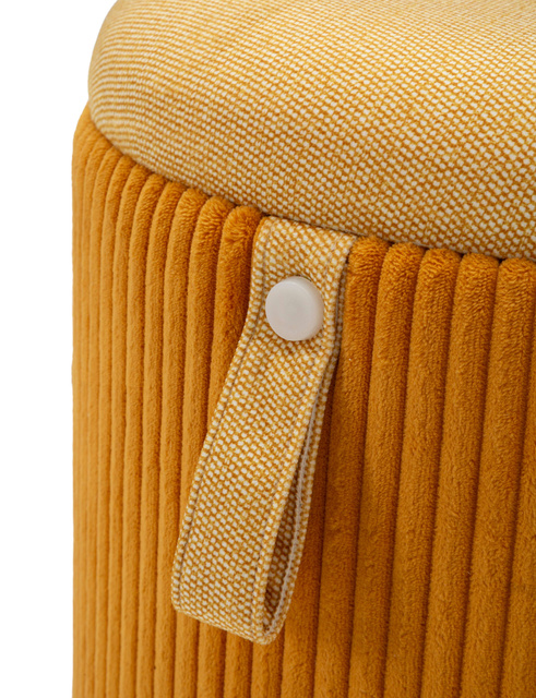 Set de 2 pufuri BOLZANO cu spațiu de depozitare ascuns și capac detașabil, Ø 38 cm & Ø 32 cm