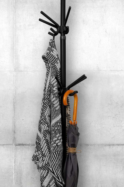 Cuier triplu pentru haine, HERKULES, negru, 2 bucati, WENKO