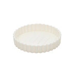 Savoniera rotunda Minas, plastic, alb, Ø 11 cm