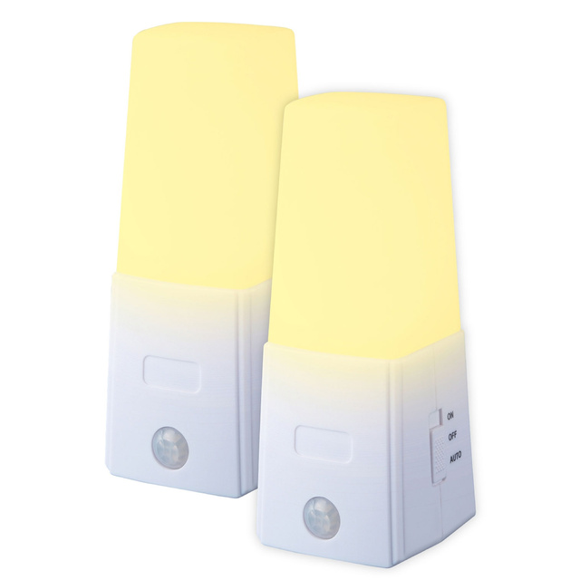 Veioza LED cu senzor de mișcare, 2 în 1-2 piese