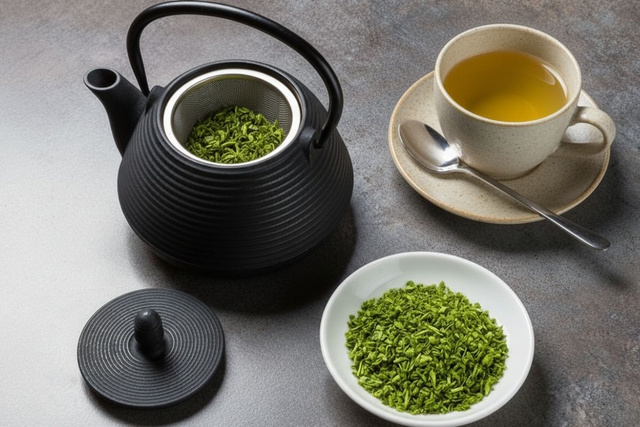 Ceainic din fontă cu infuzor YUKI, 1000 ml, negru