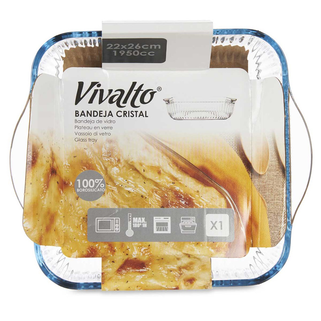Tava de copt pentru o persoana, sticla canelata