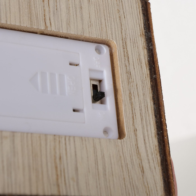 Decor lemn cu iluminat, 2 case, ALDEA