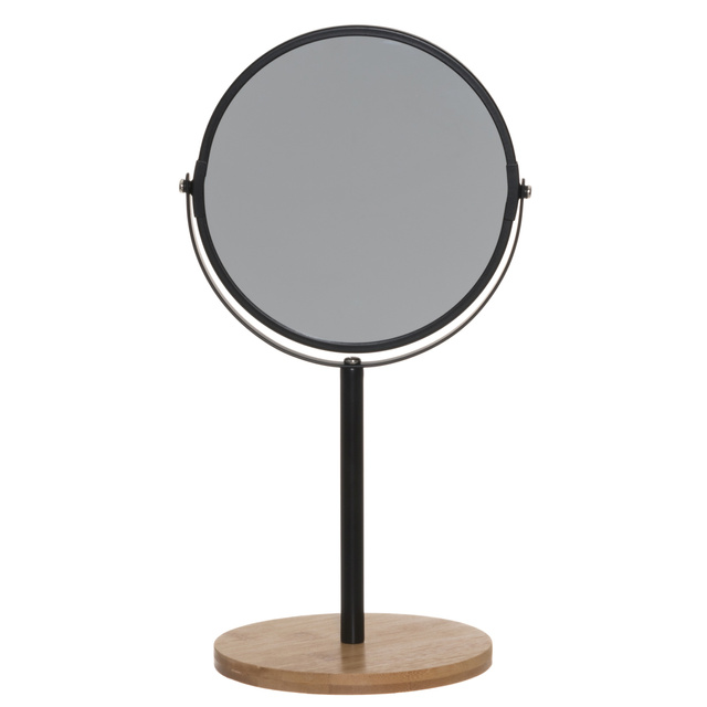 Oglindă cosmetică cu suport din bambus, înălțime 34 cm