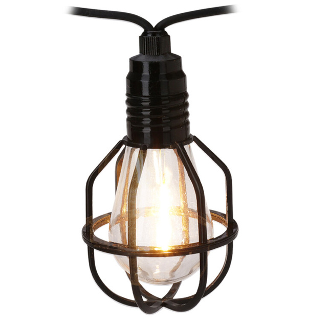 Ghirlanda solara pentru gradina PARTY ALL NIGHT, cu 10 becuri in stil industrial