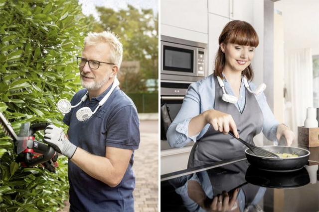 Mini ventilator portabil pentru gat