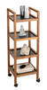 Etajeră mobilă din lemn de salcâm FONDI, 4 niveluri, înălțime 101,5 cm