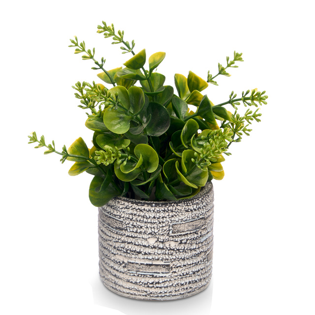 Suculent artificial în ghiveci cu dungi FEGREE, Ø 10 cm