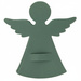 Buzunar din fetru pentru tacâmuri în formă de îngeraș, 22 x 20 cm, verde