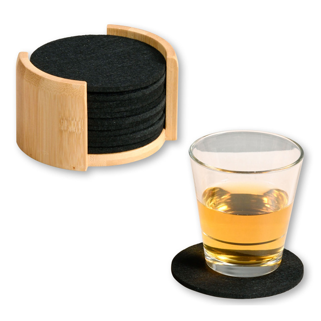 Coaster din fetru pentru cesti, 12 piese, Kesper