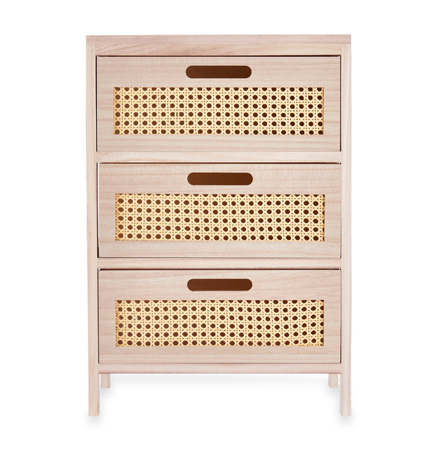 Comoda ingusta cu 3 sertare, impletitura vieneza, 29 x 40 x 58 cm