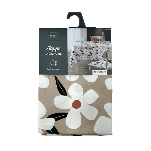 Fata de masa din poliester cu imprimeu DARCY, 140 x 240 cm