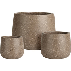 Ghivece ceramice de diferite dimensiuni, 3 buc