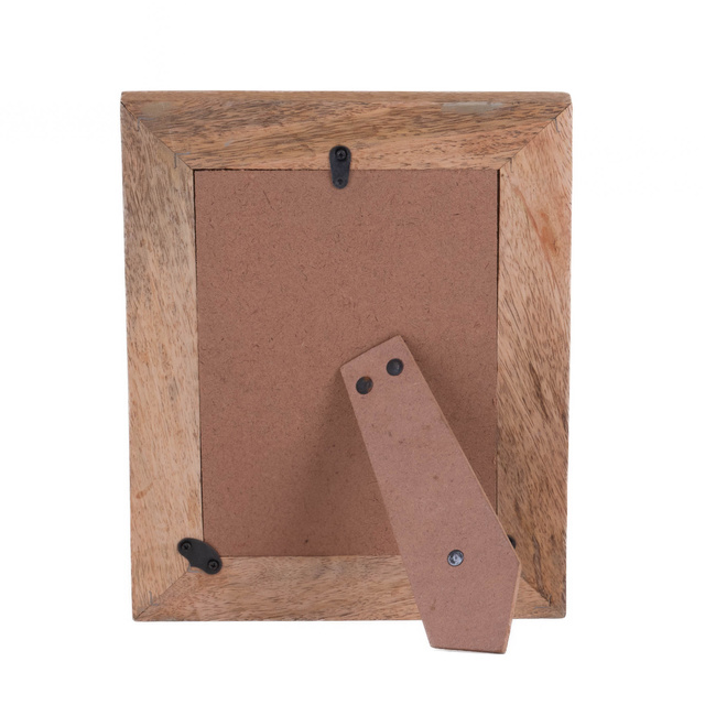 Rama de fotografii stând cu un cadru decorativ din lemn de mango, 21 x 26 x 2,5 cm