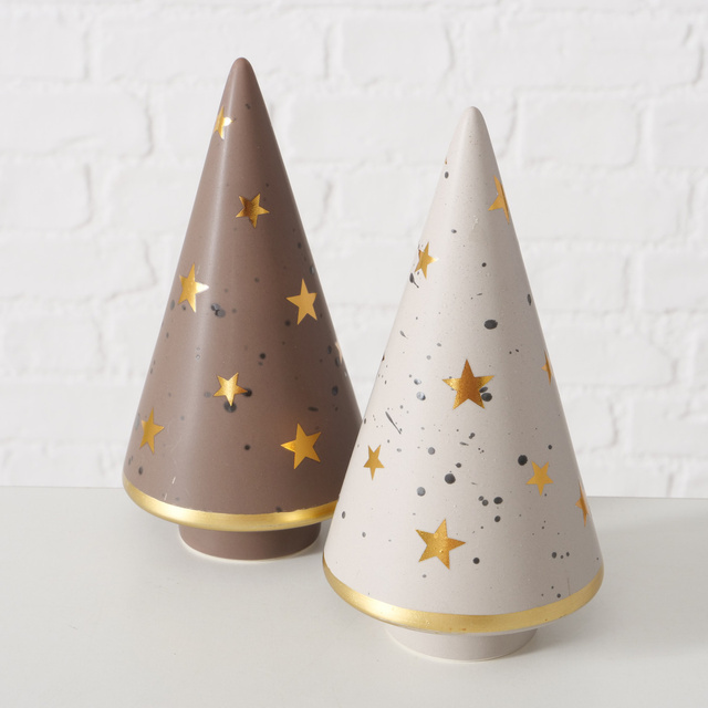 Figurina brad din piatră naturală LAMORA, 16 cm