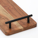 Tava de servire din lemn de salcam cu manere metalice, 40 x 15 x 5 cm
