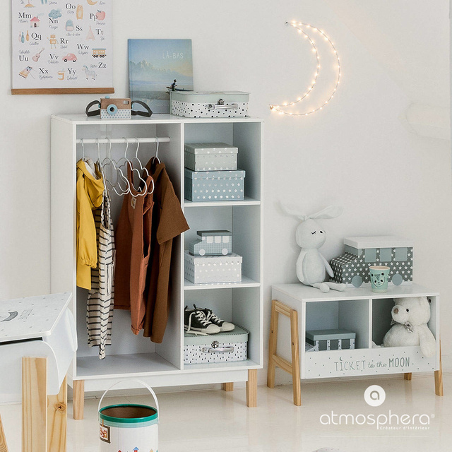 Raft Atmosphera Créateur d'intérieur, 40 x 60 x 30 cm, MDF, Alb/Bej