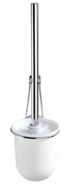 Recipient pentru perie MILAZZO + perie WC, Vacuum-Loc - oțel cromat, WENKO