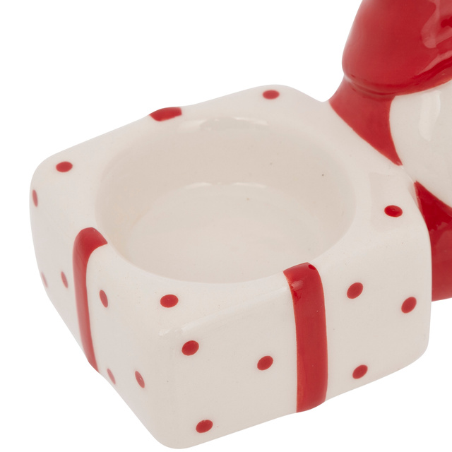 Suport pentru lumânare, cu un spiriduș de sărbătoare