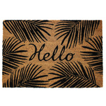 Covoras de intrare cu print, din fibra de cocos, HELLO, 40 x 60 cm