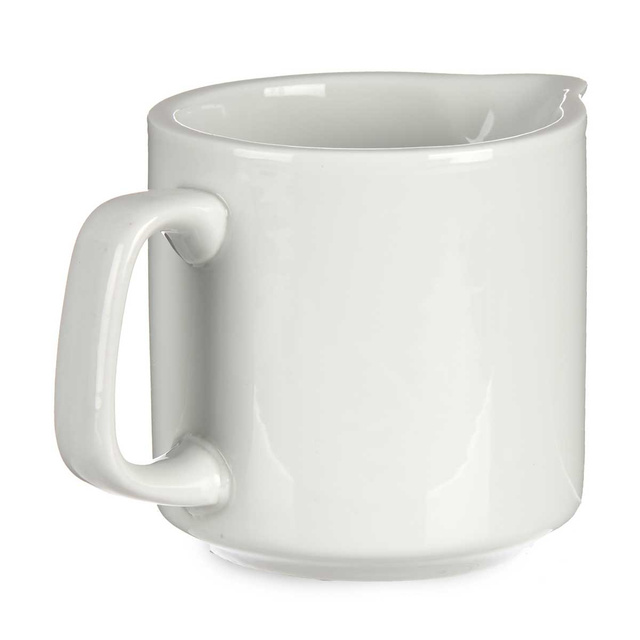 Ulcior pentru lapte din portelan cu maner, 150 ml