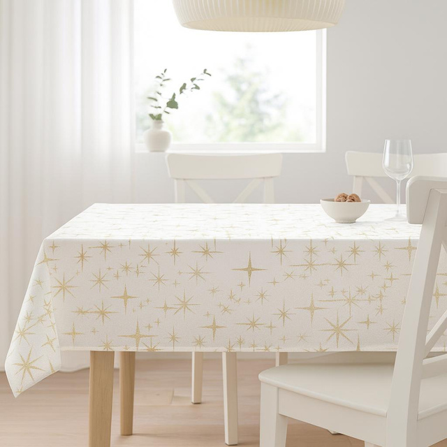 Fata de masa de Craciun STARS SPARK, 140 x 240 cm