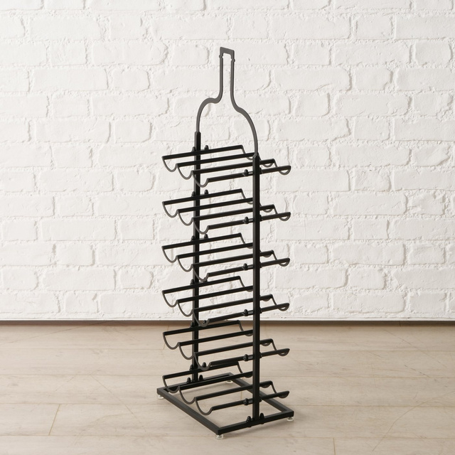Suport metalic pentru vin în formă de sticlă BOTELLA, înălțime 91 cm