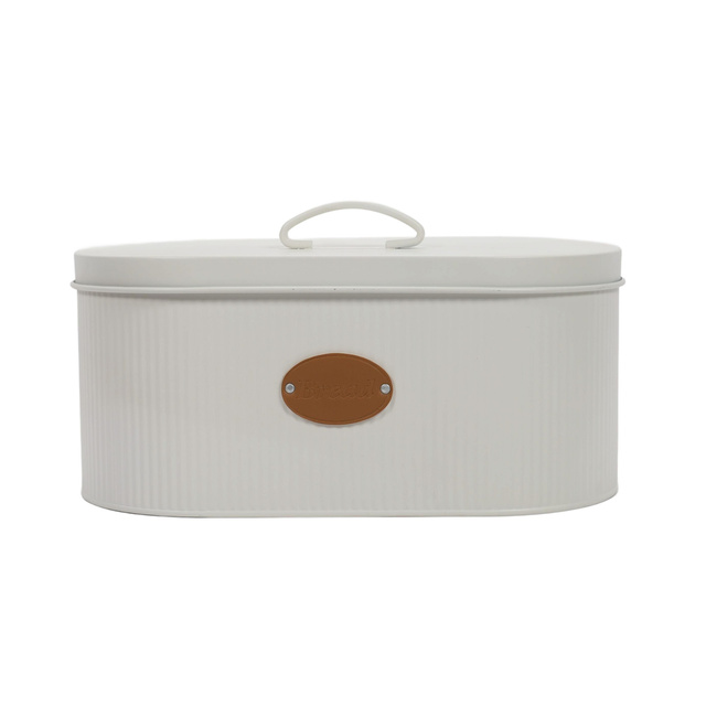 Cutie de pâine ovală din metal în stil retro