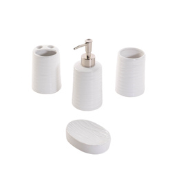 Set ceramic de accesorii pentru baie WHITE - 4 piese în set, ZELLER