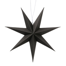 Stea decorativă din bambus pentru fereastră, KASSINA, Ø 20 cm, negru