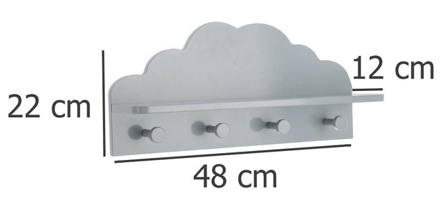 Raft cu 4 umerase CLOUD, 48 x 22 x 12 cm