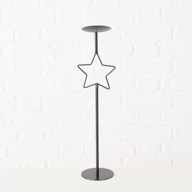 Candelabre metalice cu stea GUILA, 3 buc., înălțime 54,5 - 99,5 cm