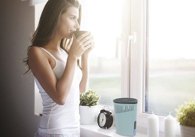 Dezumidificator+ cartuș de 1 kg - suportă până la 80 m3 de aer, 15 x 15 x 23 cm, WENKO