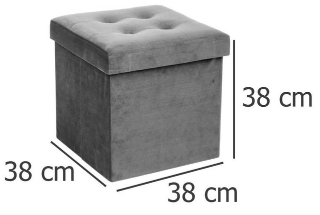 Puf pliabil cu spatiu de depozitare, 2in1
