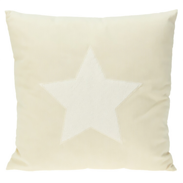 Pernă decorativă, model de sărbătoare, 45 x 45 cm, albă