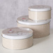 Set de trei cutii de depozitare HARALD, Ø 13-20 cm