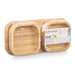 2 boluri de lemn pe blat din bambus, 11 x 23 x 4,5 cm