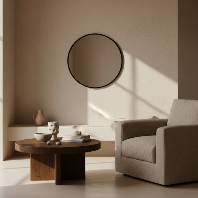 Oglindă de perete rotundă LØOP, Ø 60 cm