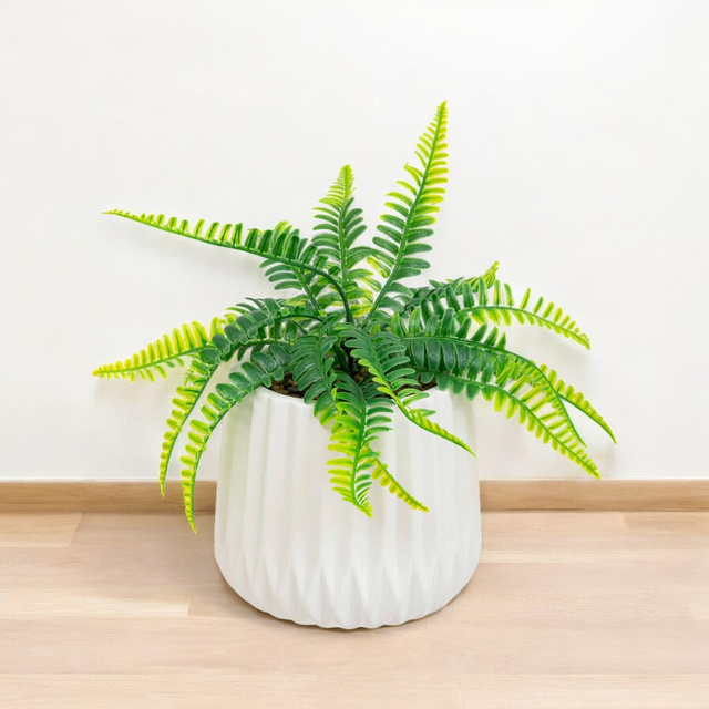 Feriga artificiala in ghiveci ceramic, 33 cm