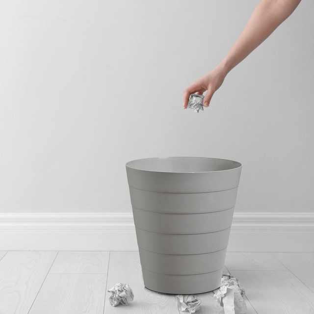 Cos de gunoi pentru birou, Gri, 14 L, Zeller