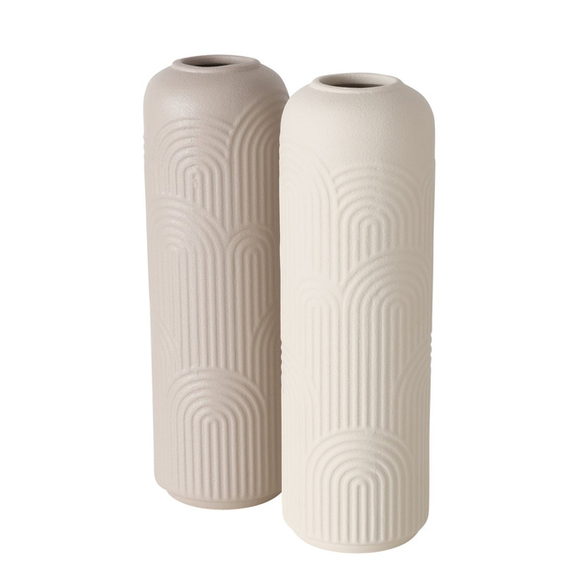 Vaza din gresie Aliette, 25 cm, bej