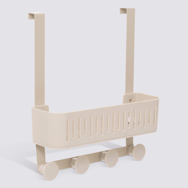 Raft de duș fără găurire pentru ușa cabinei EASY bej, 30 x 11,5 x 33,8 cm