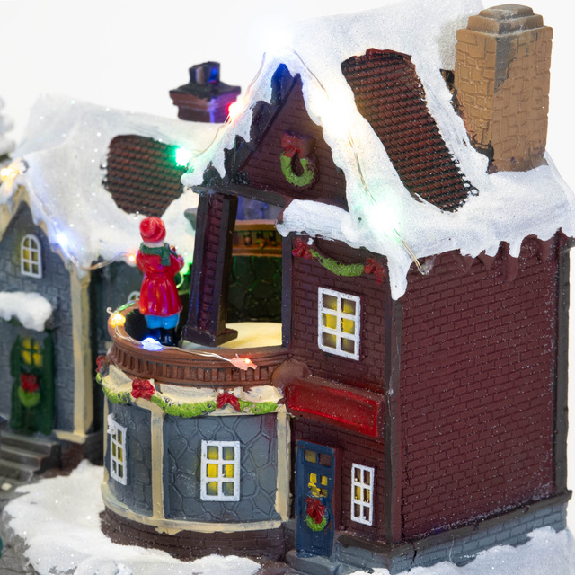 Figurina scena de Craciun mobila cu iluminare, 45 x 20,5 cm