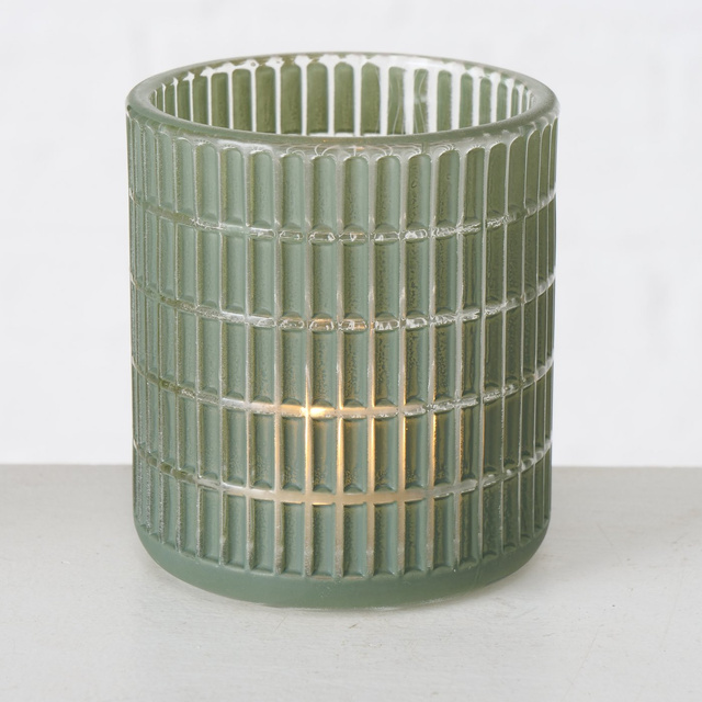 Sfeșnic mozaic Dustin, 8 cm, verde deschis